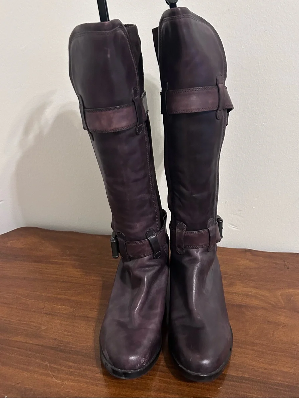 Cole Haan Whitley Brown Leather Suede Riding Buckle Boots Size 8 Nike Air